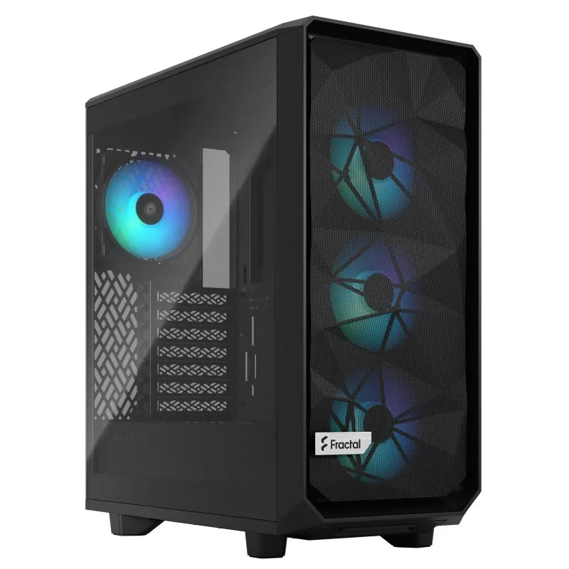 Caixa ATX Fractal Design Meshify 2 Compact Lite RGB Black TG Light Tint