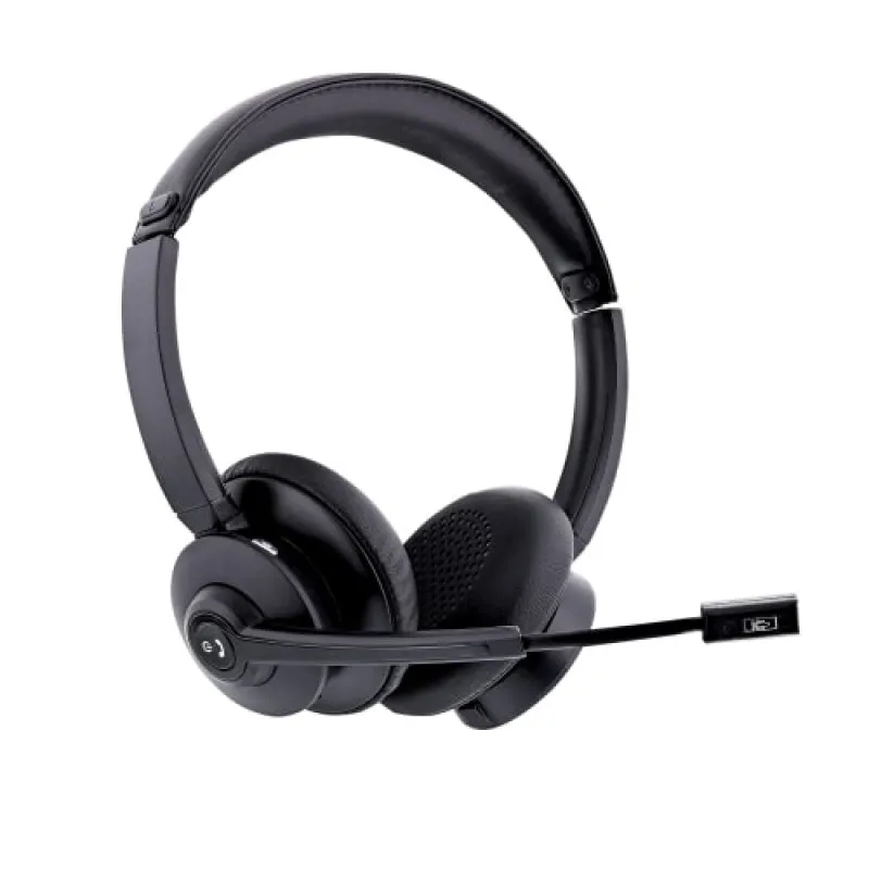 Auriculares sem fios Bluetooth 2,4 GHz da TnB com base de carregamento e microfone de boom