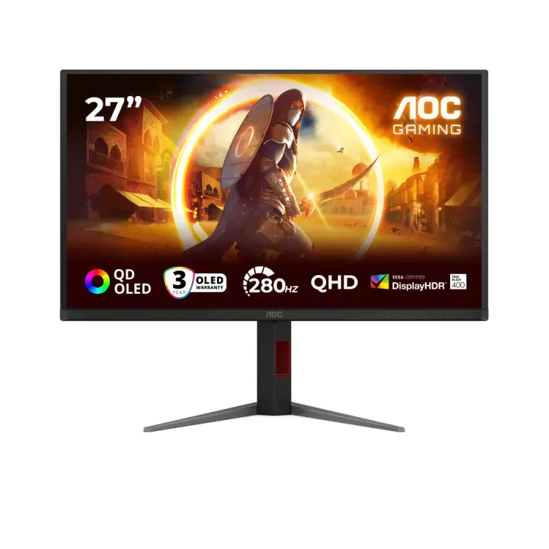 AOC MONITOR QD-OLED 27" QHD 16:9 0.03MS 280HZ HDMI DP USB HAS Q27G4ZD