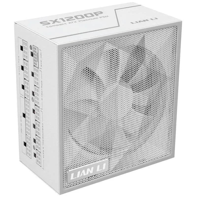 Fonte de Alimentação Lian Li SX Platinum 1200W 80 PLUS Platinum modular branca
