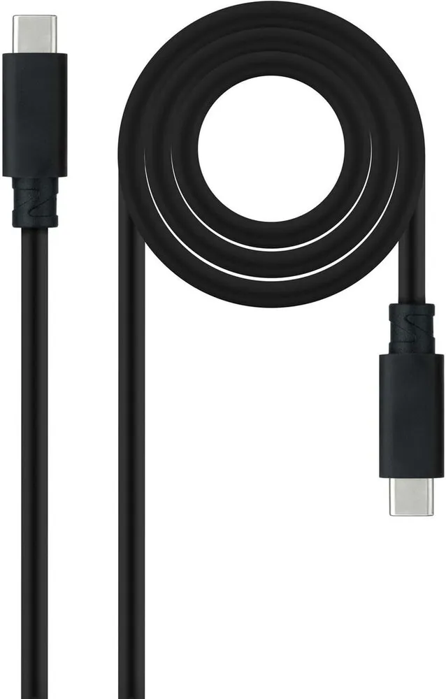 Cabo USB 3.2 Gen2x2 Nanocable 20Gbps 5A/100W 4K/60HZ USB-C M/M 2 M Preto