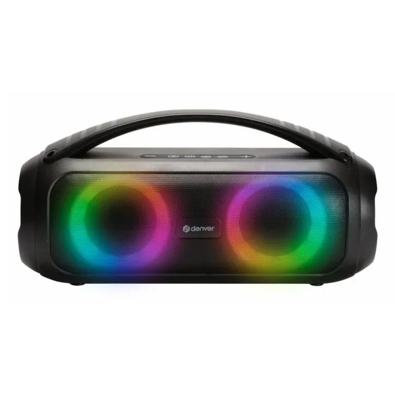 Altavoces Denver Portáteis Bluetooth Wireless 20W à Prova de Água e LED