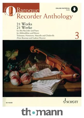 Schott Baroque Recorder Anthology 3