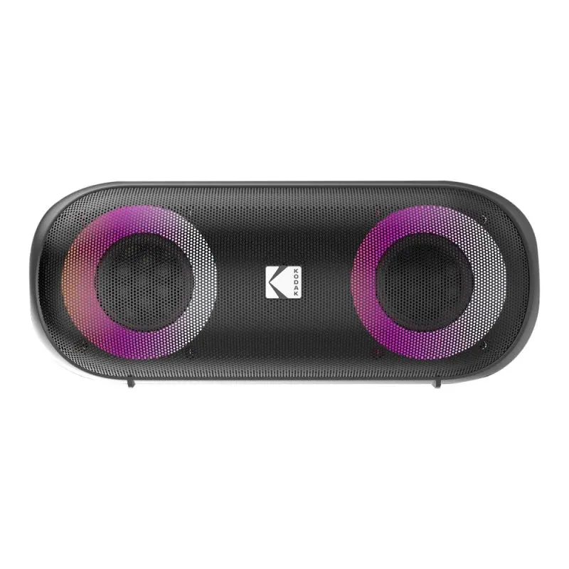 Colunas Bluetooth Kodak True Wireless IPX6 20 W RGB USB-C Coluna dupla