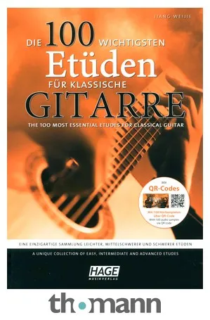 Hage Musikverlag 100 Etudes Classical Guitar