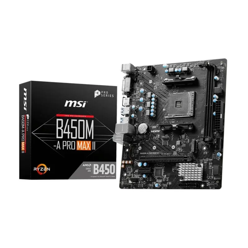 MSI B450M-A PRO MAX II Motherboard Micro-ATX B450 AM4 M.2 DDR4