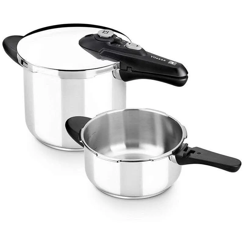 Pacote 2 Bra Panelas De Pressão Vitesse A185105/ 4+7L/ Adequado Para Indução