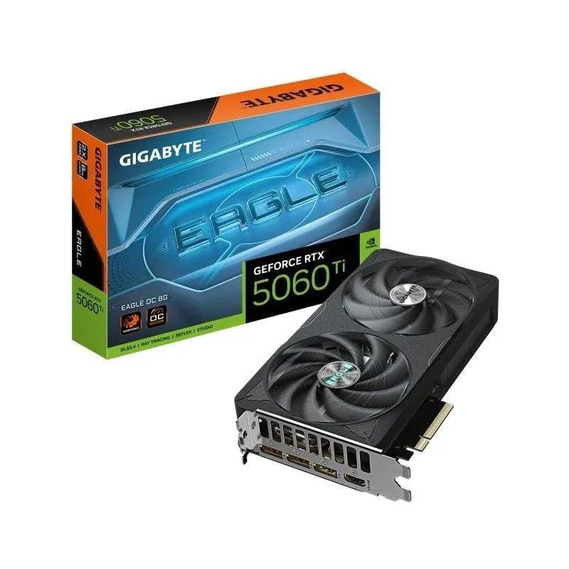 Placa gráfica Gigabyte GeForce RTX 5060 Ti EAGLE OC 8GB GDDR7 Reflex 2 RTX AI DLSS4
