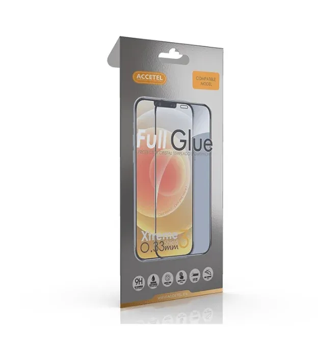 Película ACCETEL Full Glue 2D Glass - IPhone 14 Pro 6.1'' Preto