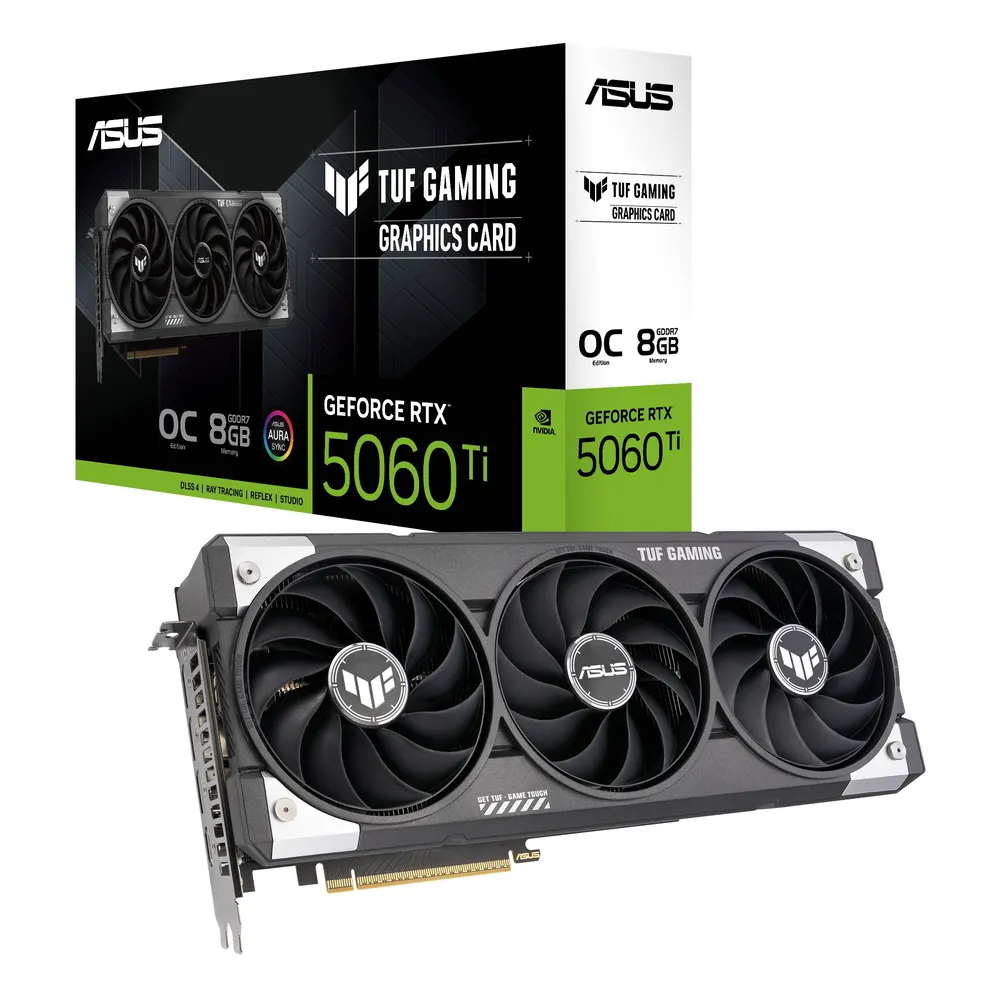 Placa Gráfica Asus NVIDIA GeForce RTX 5060 Ti Blackwell TUF Gaming OC 8GB GDDR7 DLSS4