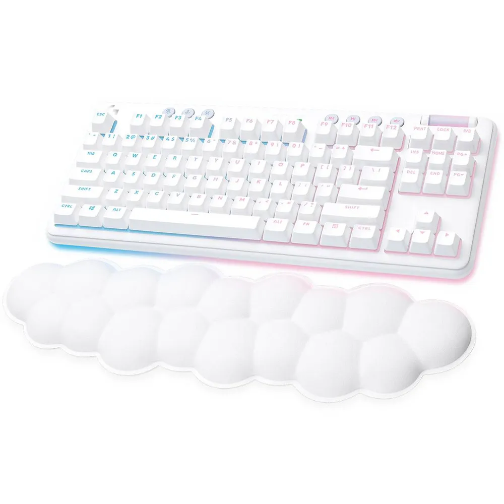 Teclado Mecânico Logitech G715 TKL Lightspeed Wireless RGB US Branco GX Red Switches