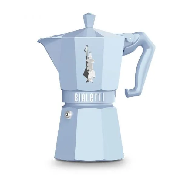 Cafeteira Italiana Bialetti Moka Exclusivo L. Azul 6T