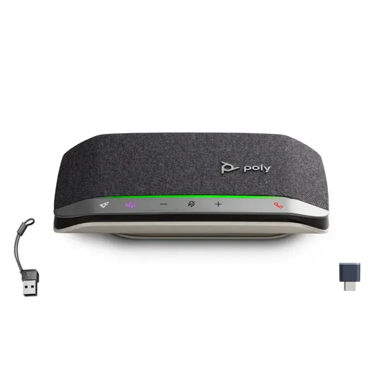 HP Poly Sync 20+M - Alta-voz inteligente - bluetooth - com cabo, sem fios - USB-A, USB-C - preto - Certificado para Microsoft Teams