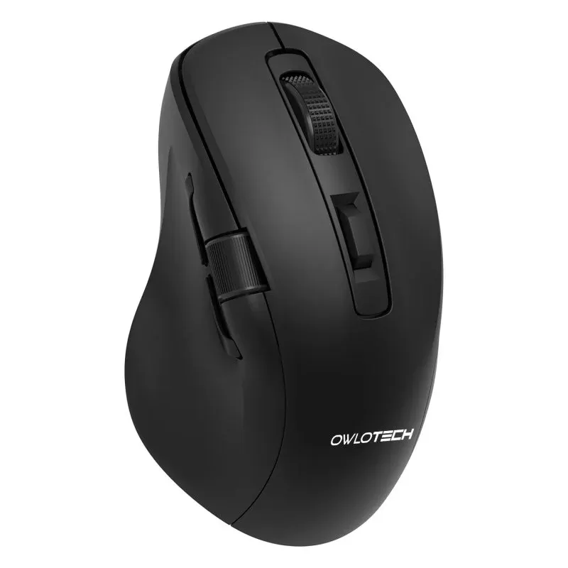 Owlotech M320 Rato Sem Fios com Roda Lateral Preto