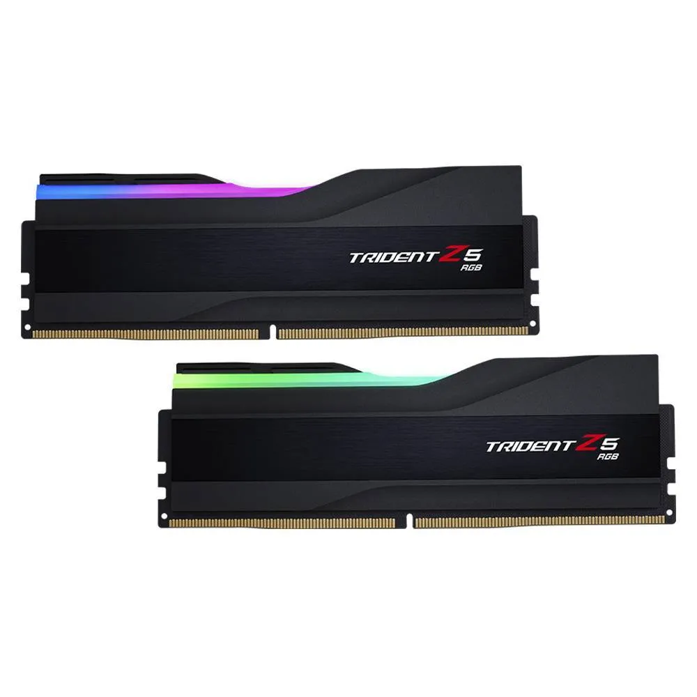 Memória RAM UDIMM G.SKILL Trident Z5 RGB 32GB (2x16GB) DDR5-6000MHz (Intel XMP) CL30 (30-40-40-96) 1.35V Preta