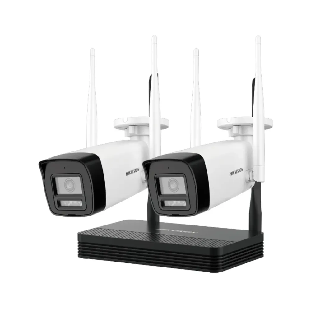 Kit de Vigilância WiFi Hikvision 2 Câmaras Bullet 4 MP + Gravador NVR 4 Canais PoE - DS-J142I/NKS424W0H