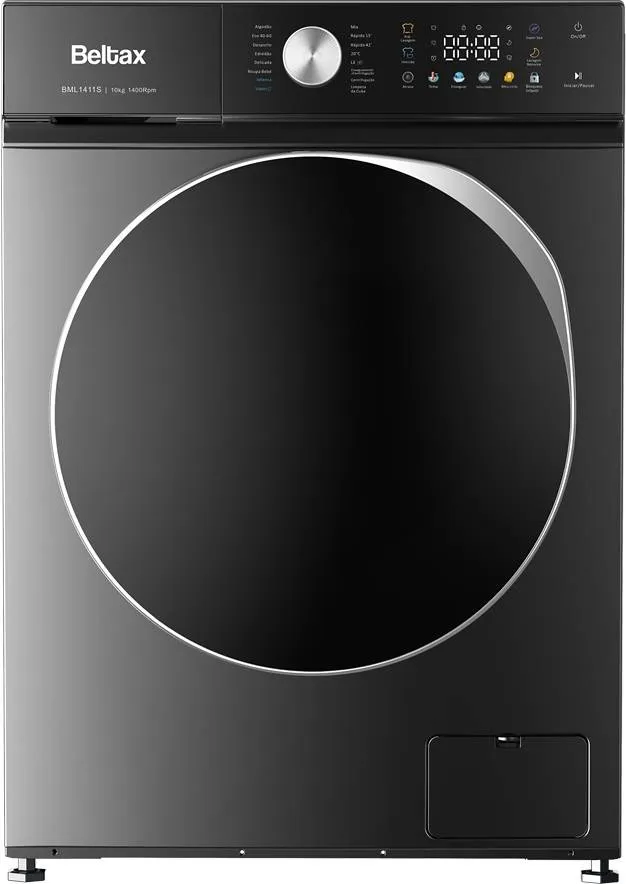 Máquina de Lavar Roupa BELTAX BML1411S (10 kg - 1400 RPM - Cinzento)