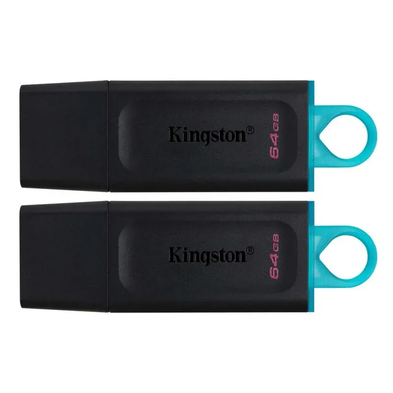 64GB USB3.2 Gen 1 DataTraveler Exodia (Black + Teal) - 2 Pieces