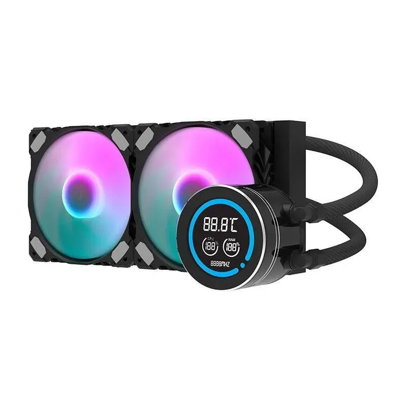 Refrigeração Líquida darkFlash DN-D240 240mm LCD Ecrã 2 Ventoinhas ARGB