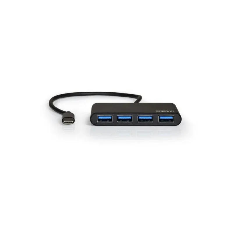 Hub Port Designs 4 portas 5000 Mbit/s USB 3.2 Gen 1 900123 preto ABS