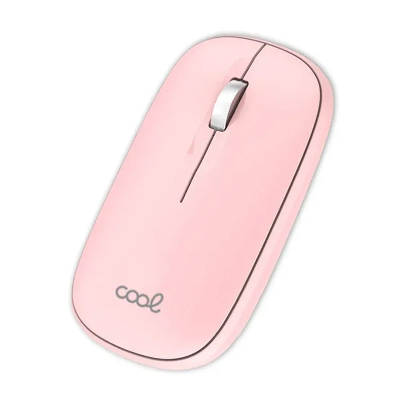 Cool Slim Rato Sem Fios 2-em-1 (Bluetooth + Recetor USB) Rosa