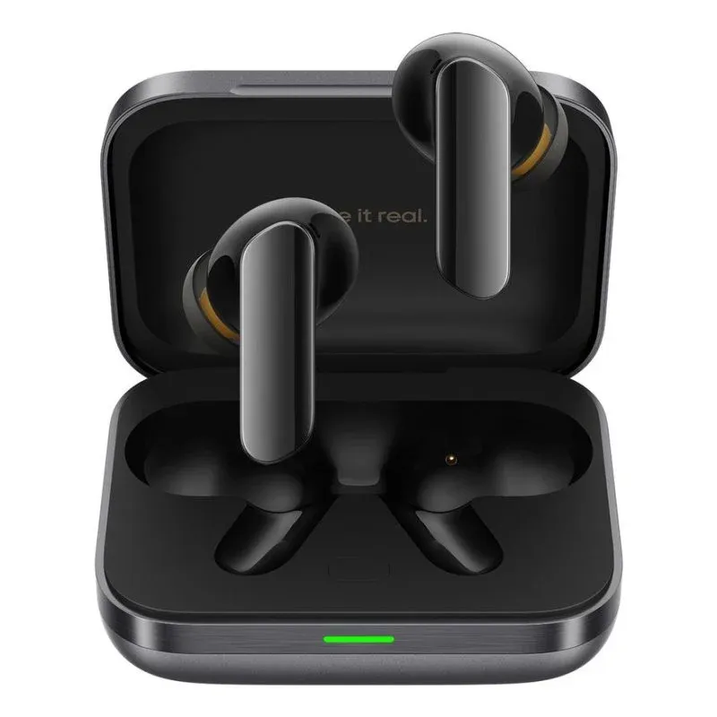 Auriculares Realme Buds Air 7 Pro sem fios Bluetooth com Cancelamento Ativo de Ruído e IP55, cinzento