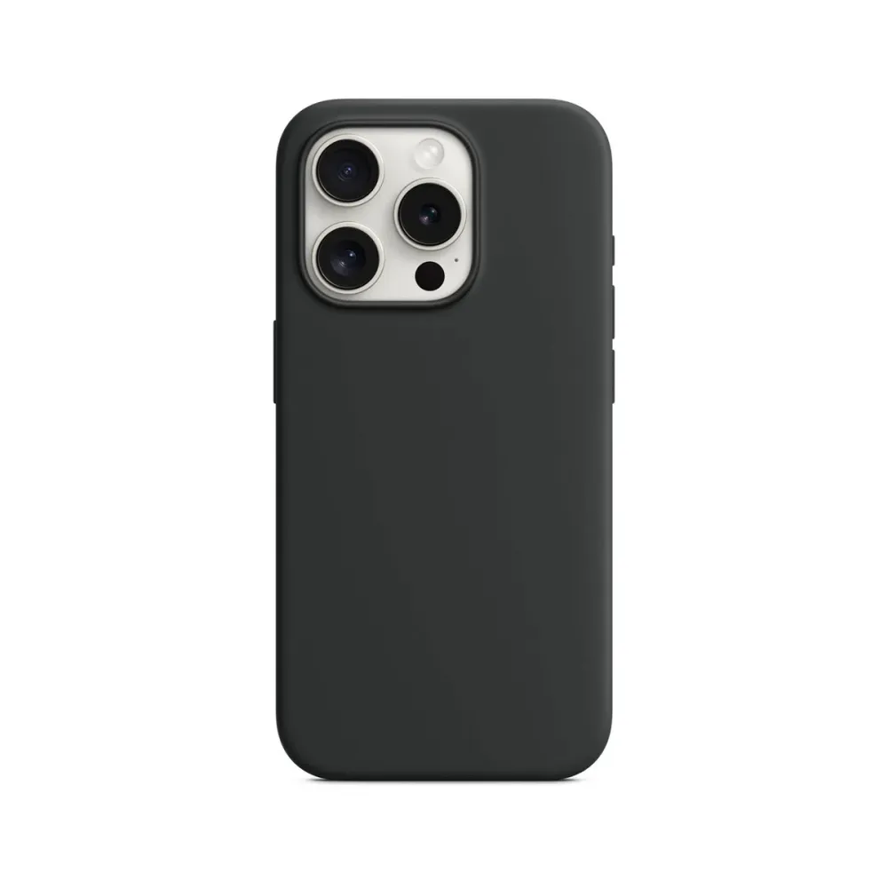 Capa de Silicone iPhone 15 Pro Preta