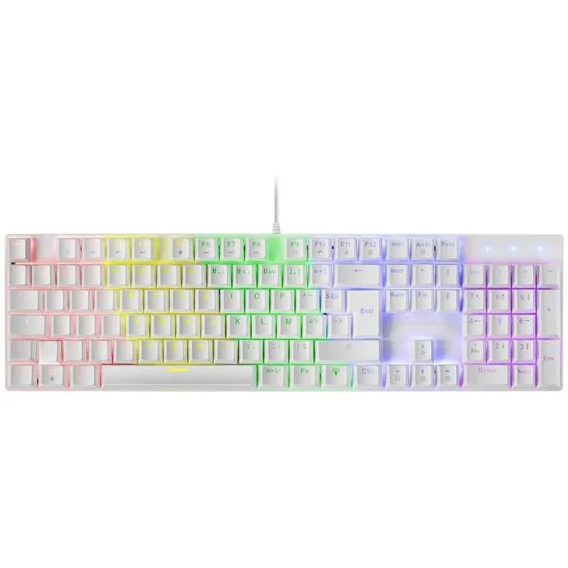 Mars Gaming MK422 Teclado Mecânico Gaming RGB Branco Switch Castanho (FR)