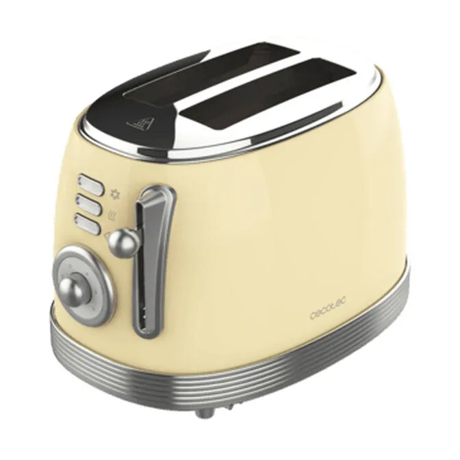 Torradeira Cecotec Toast&Taste 800 Vintage Amarelo Claro