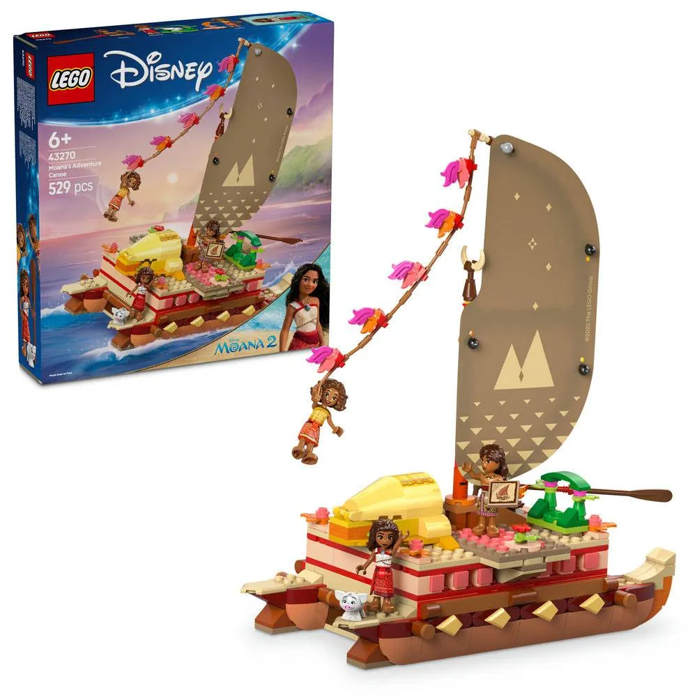 LEGO Disney Princess: Canoa de Aventuras da Vaiana | Idades 6+ | 529 Peças | Item 43270
