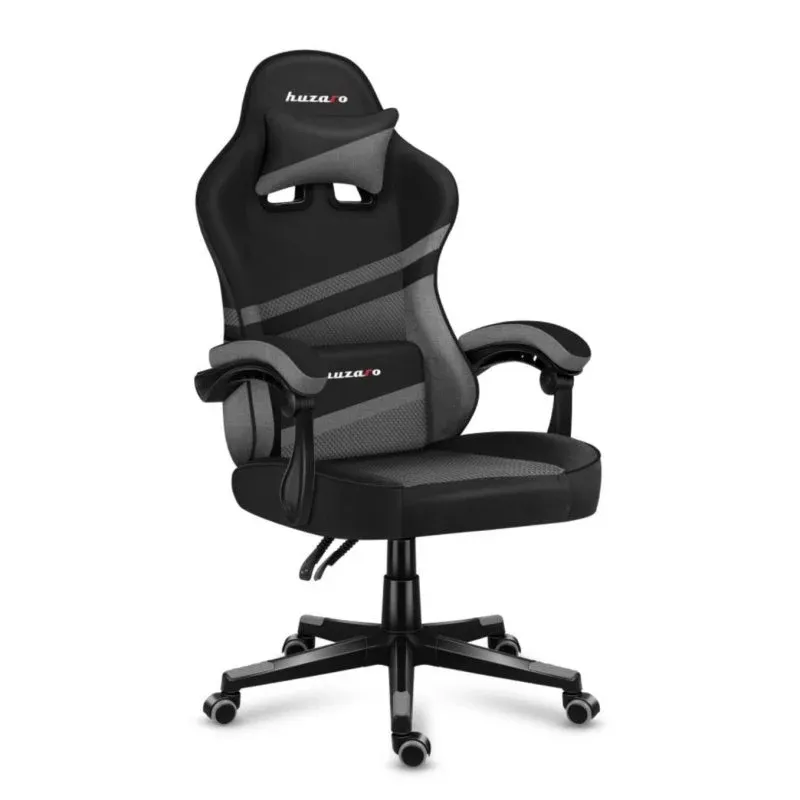 Cadeira gaming Huzaro FORCE 4.4 racing preta cinzenta 130 kg ajuste ergonómico