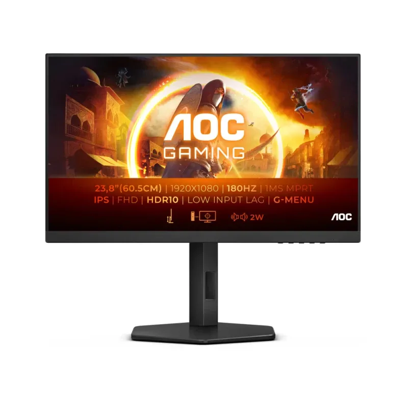 Monitor AOC 24G4X 23.8" LED Fast IPS FullHD 180Hz Compatível com G-Sync