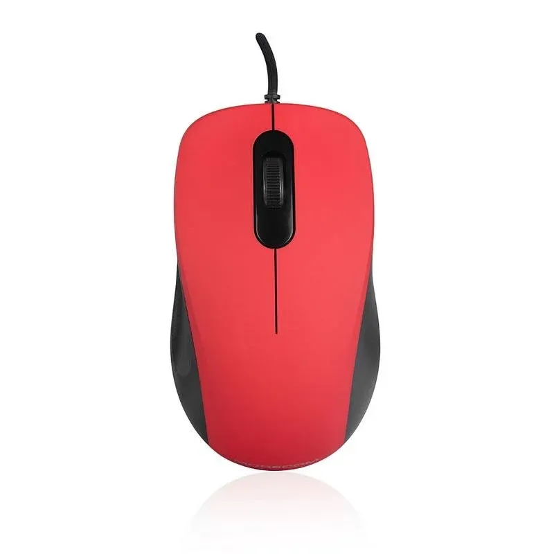 Rato MODECOM MC-M10S USB 1000 DPI Vermelho Ambidestro Cabo