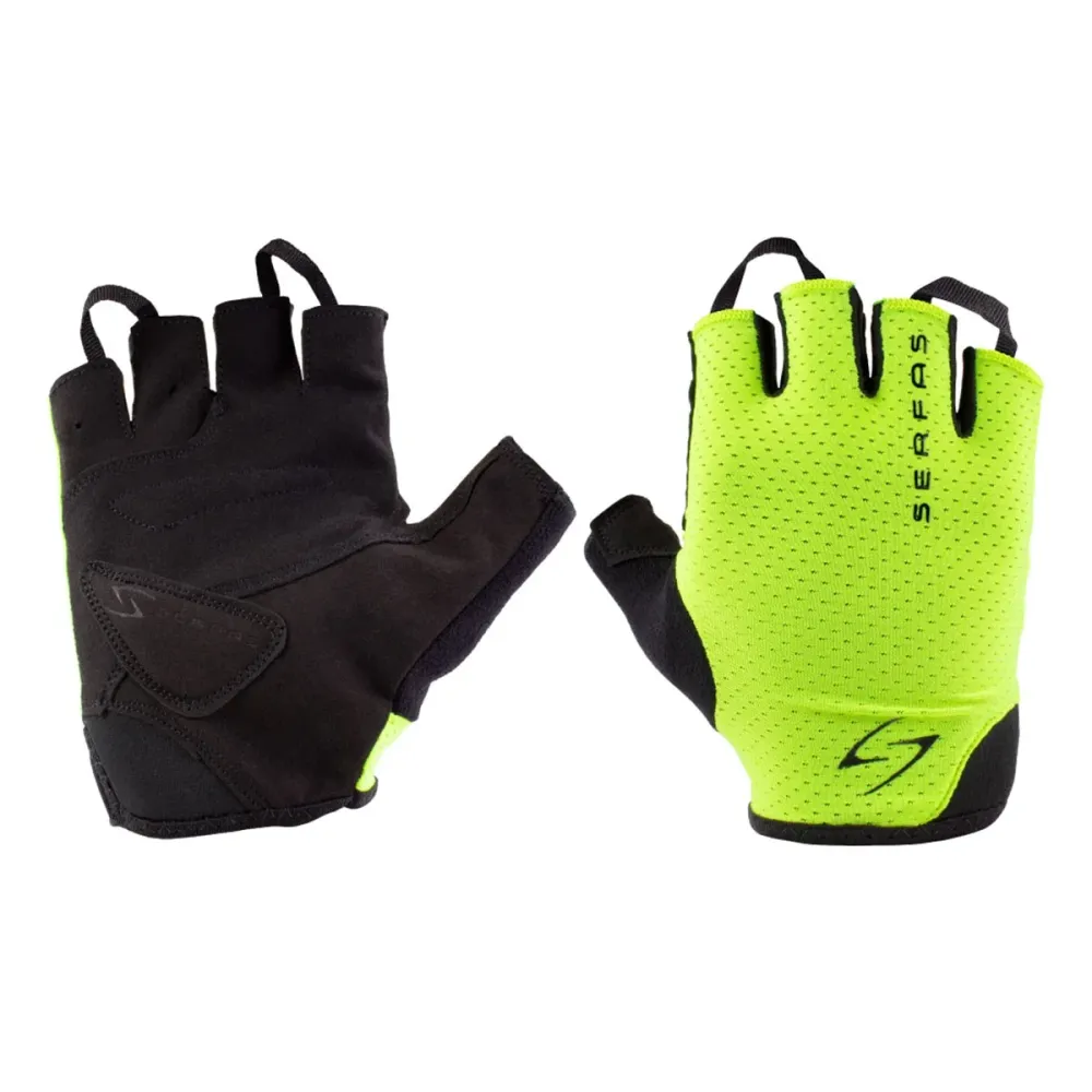 Luvas Serfas SSM-HV Short Finger Starter Hi-Vis M Verdes