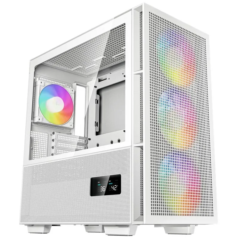 Caixa DeepCool CH560 Digital ARGB Vidro Temperado E-ATX Branca