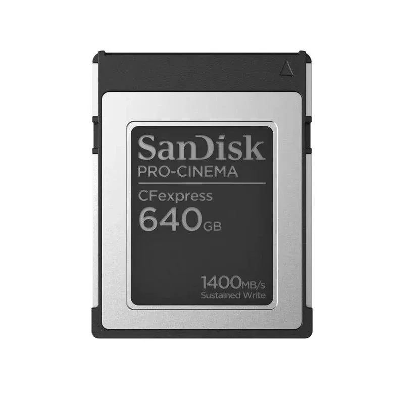 Cartão CFexpress Sandisk PRO-CINEMA SDCFEC-640G-GN4NN 640 GB 1700MB/s 1500MB/s preto