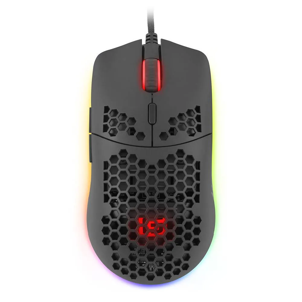 Rato Óptico Fox Gaming FM12K 12400DPI Preto