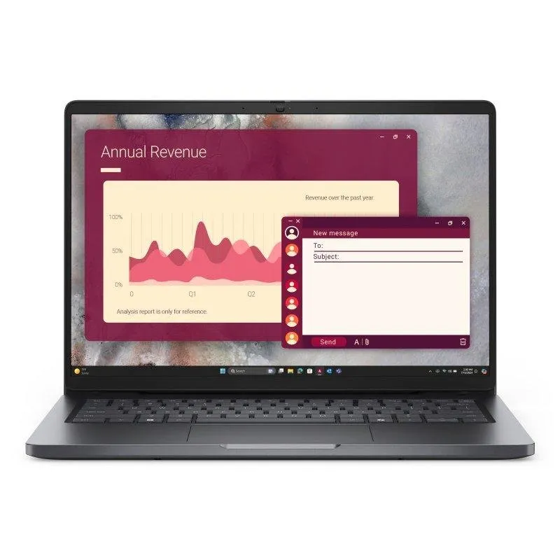 Portátil Dell Pro 14 PC14250 14'' IPS Intel Core Ultra 5 225U 16GB Windows 11 Pro 512GB SSD Gráficos Intel biometria