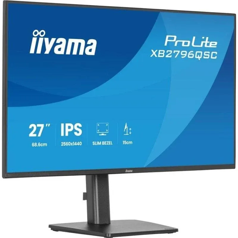 Monitor iiyama ProLite XB2796QSC-B1 27" Quad HD 75Hz IPS USB-C 65W 4ms Altura Ajustável