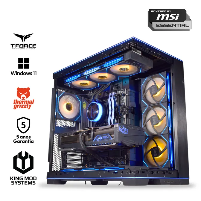Computador King Mod Gamer-PC Ryzen 7 9850X3D 64GB DDR5 2TB RTX 5090 WiFi W11 V2
