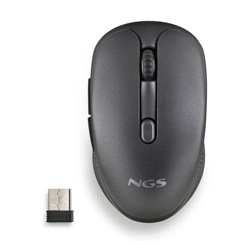 Rato Wireless Recarregável com teclas silenciosas - Preto
