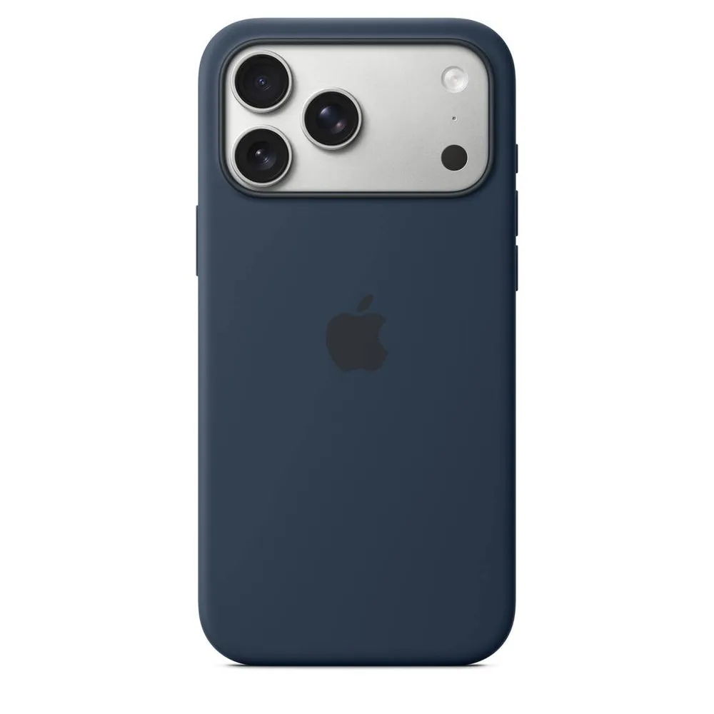 Capa em Silicone Apple com MagSafe para iPhone 17 Pro Max – Meia-noite