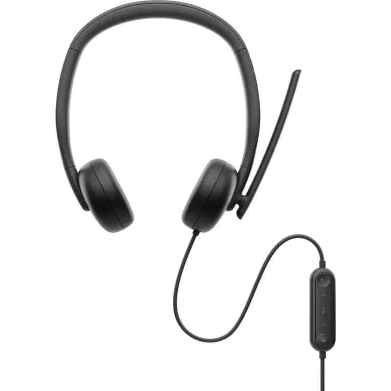 Dell Pro WH3024 Headset Binaural com Cancelamento de Ruido IA e Cabo USB-C 2m Preto