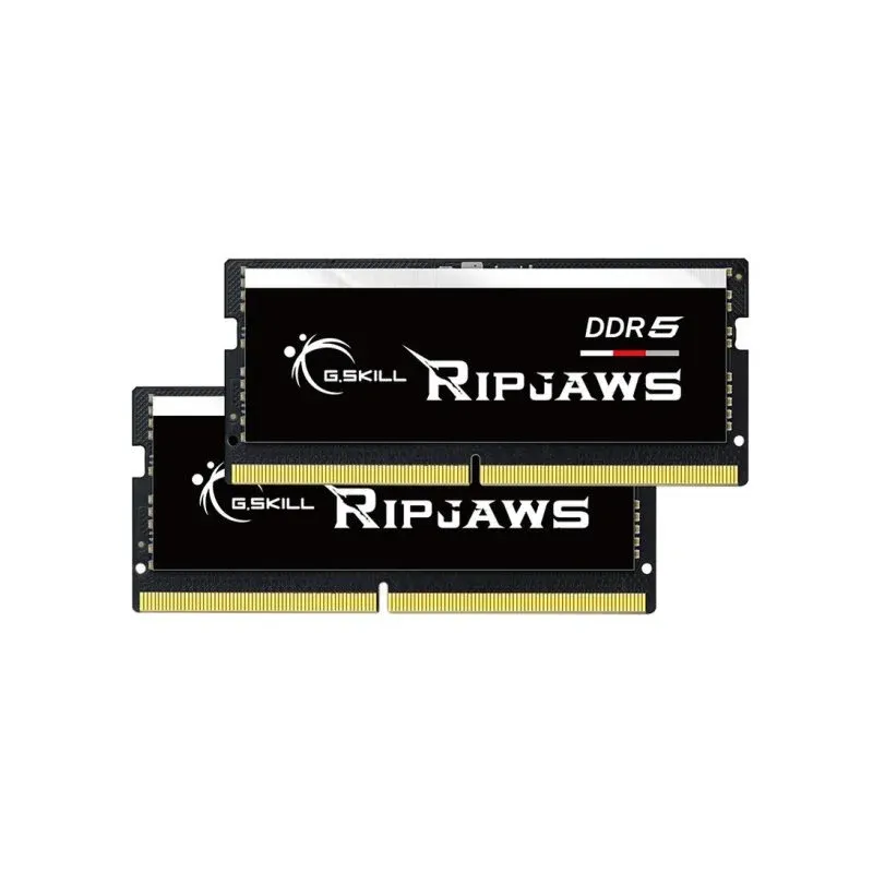 Memória RAM G.Skill Ripjaws F5-4800S4039A32GX2-RS 64GB 2x32GB DDR5 4800MHz CL40 Kit SO-DIMM Intel XMP