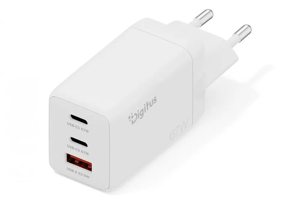 Digitus DA-10303 Carregador de parede GaN II 67W | 2x USB-C DA-10303
