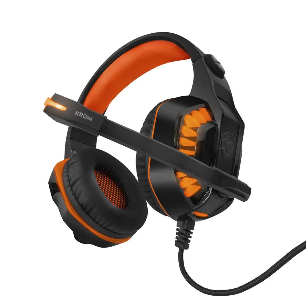 Headset Krom Konor Ultimate 7.1 Gaming PC/PS4/PS5 Preto