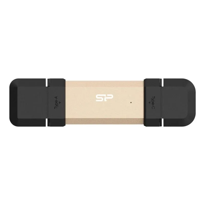 Pen Drive Disco Externo Silicon Power DS72 1TB USB 3.2 Tipo A/C Criptografia Ouro