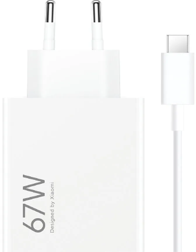 Carregador Xiaomi Hypercharge Combo USB-A 67W Branco + Cabo USB-A p/ USB-C 1m
