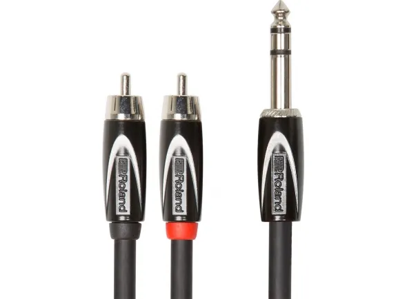 Roland RCC-5-TR2R Cabo Audio RCA Duplo / Jack reto stereo 1.5m Garantia Vitalícia