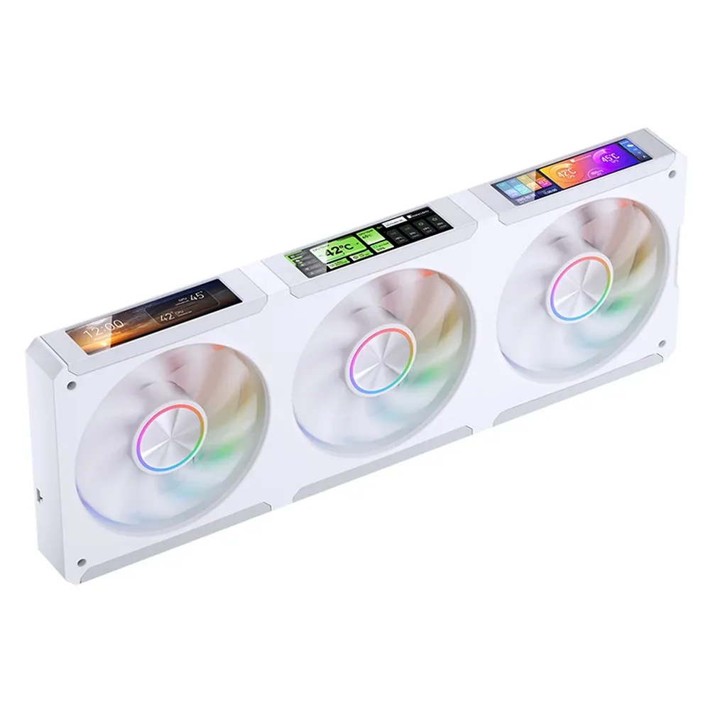 Ventoinha Jonsbo ZC-360 RGB Single-Frame LCD Brancas - Tripla Ventoinha 120mm ( 360mm )